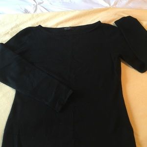 Cashmere sweater medium black boatneck